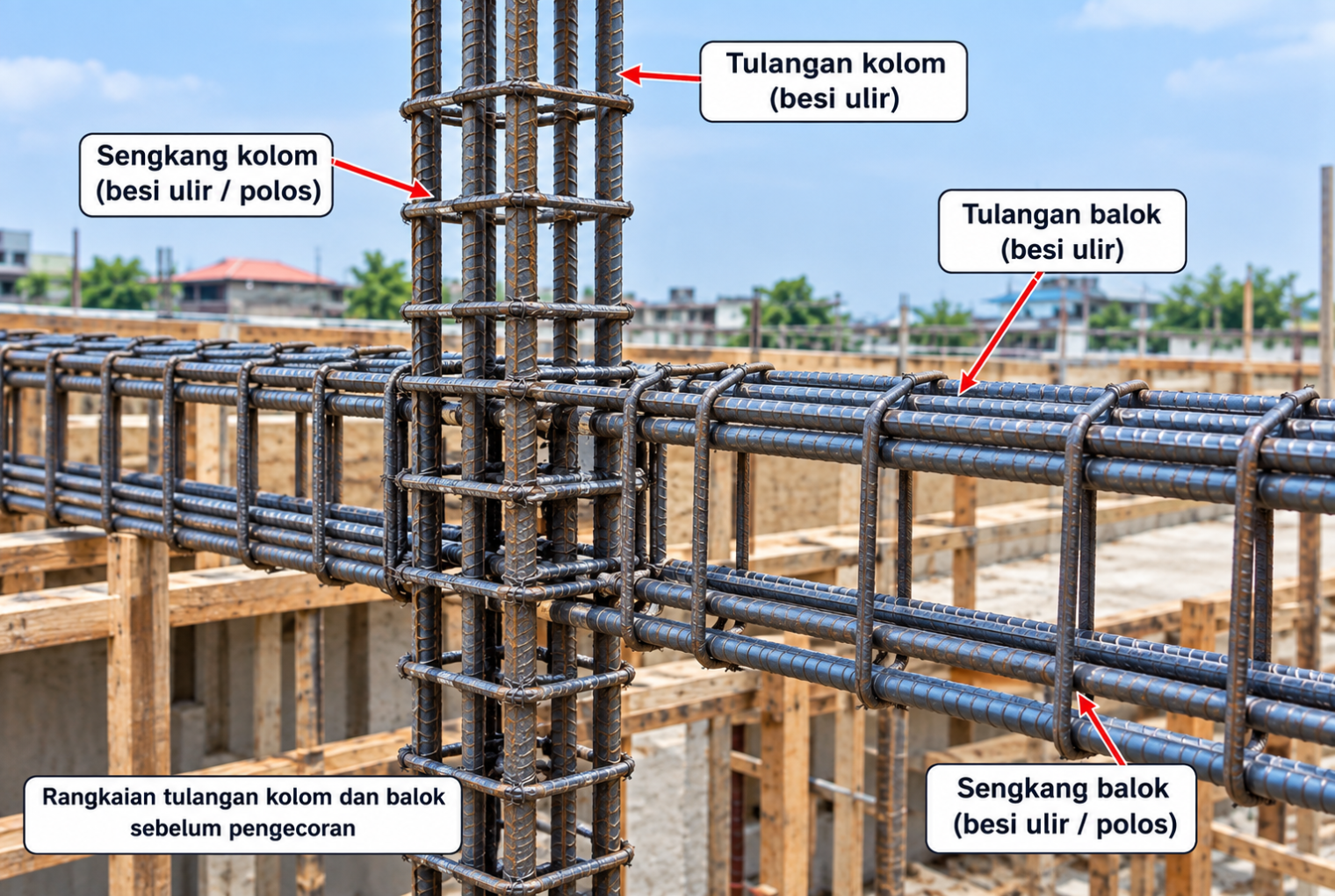 How to Calculate Rebar Quantity for Columns and Beams per m³